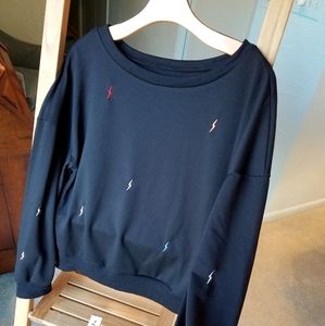 Black sweatshirt and jogger set w/ lightning bolts